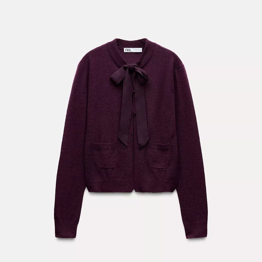 Zara Wool and Alpaca Blend Tied Cardigan